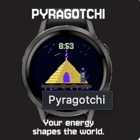 Pyragotchi watch face